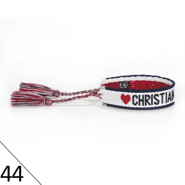 

fashion brand bracelets woven friendship for womens handmade braided luxury bracelet designers with tassel print embroidery mens jewelry ban, Golden;silver
