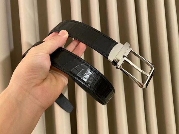 

luxury brand mb belt mens belts official replica made of genuine calfskin with advanced buckle waistband for man mb003a, Black;brown
