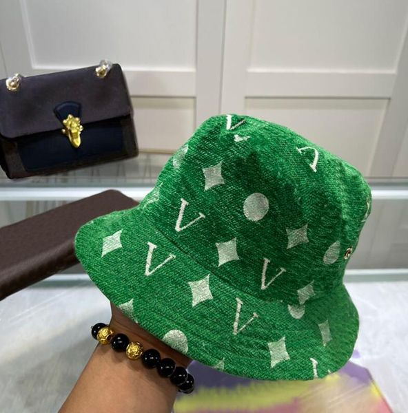 

4 season letters print bucket hat for men woman ball caps beanie casquettes luxury fisherman cap 3 colors high quality, Blue;gray