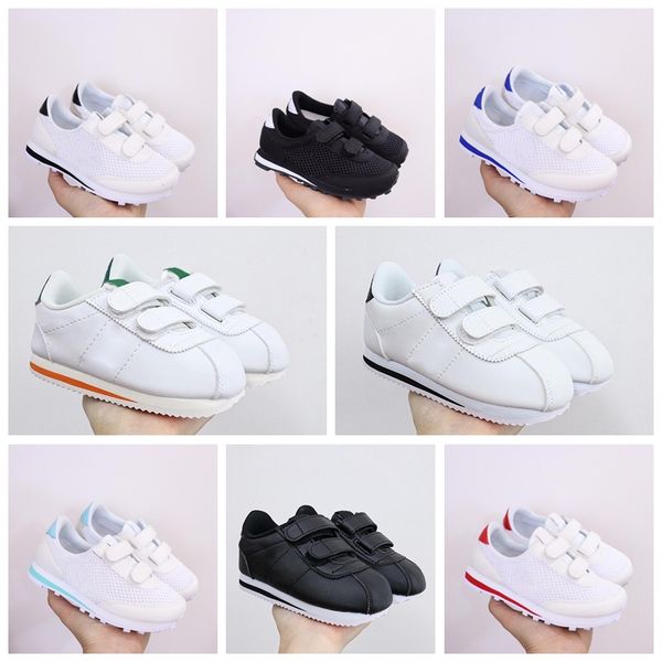 

2022 infants ing designer kids hiking baskerball shoes boys and girls children big cortez basic trainers sneakers athletic boot, Black