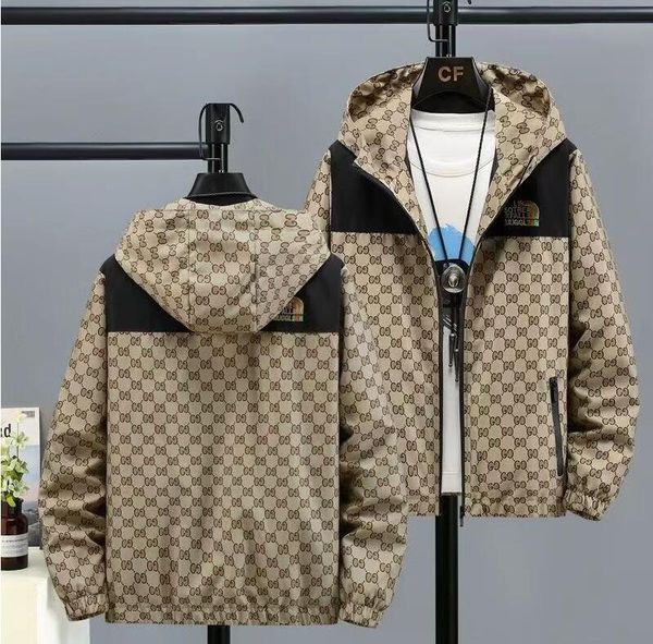 

men's jackets designer hooded coats casual style streetwear zippe fashion otton outwear coat long sleeve clothing, Black;brown