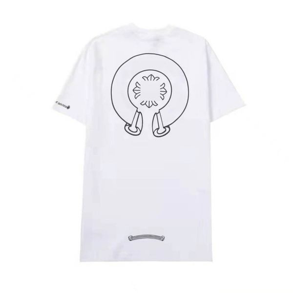 

ch men's luxury t shirts brand man t-shirt summer women cross sanskrit tees letter designer tshirts classic boy loose round neck shirt, White;black