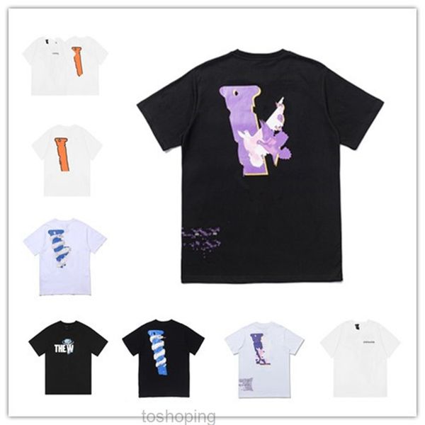 

men's t shirts fashion mens white snake t shirt famous designer t-shirt big v hip hop men women short sleeve 2122 new vlones, White;black