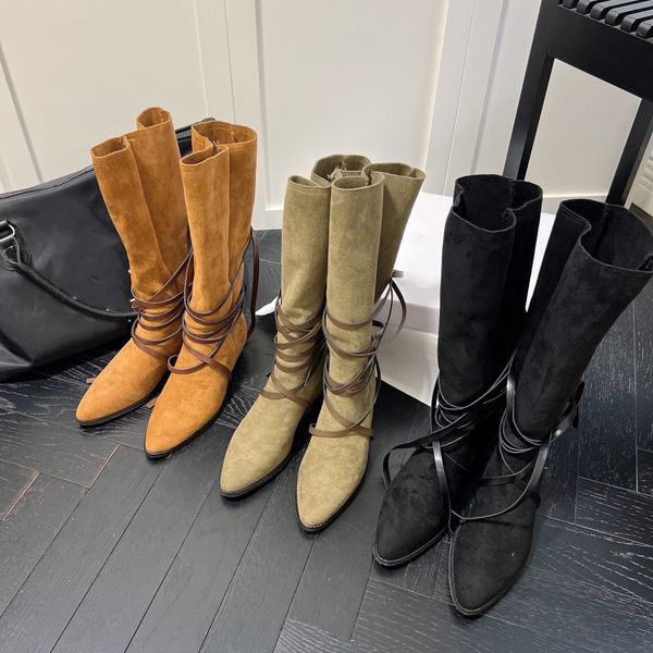 

2022 designer luxury boots classic over the knee boots long women fashion thigh high winter shoes, Black