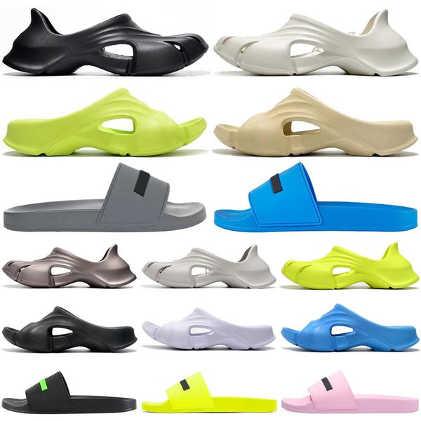

for slippers mold pool slides slippers men sandales women designer pantoufles designers mens womens flat scuffs moccasins fashion beach shoe, Black