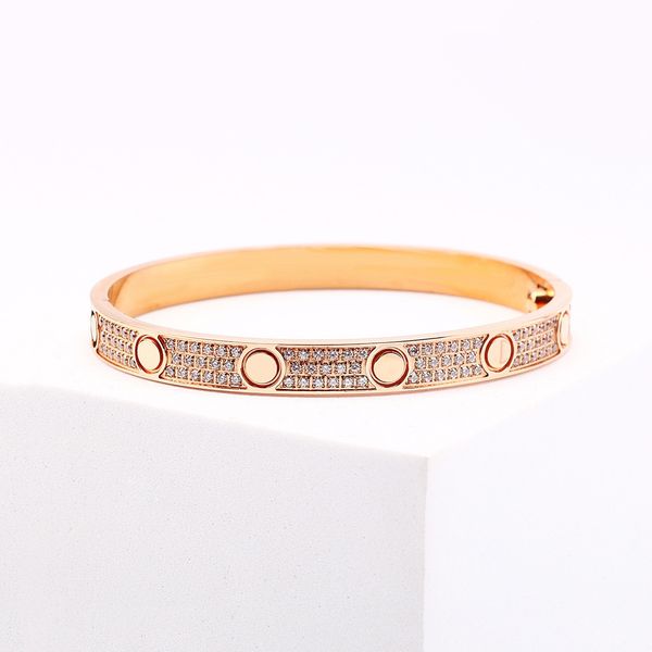 

designer bracelet stainless steel couple bangle bracelets fashion jewelry men and women diamond bracelet valentine's day gift, Black