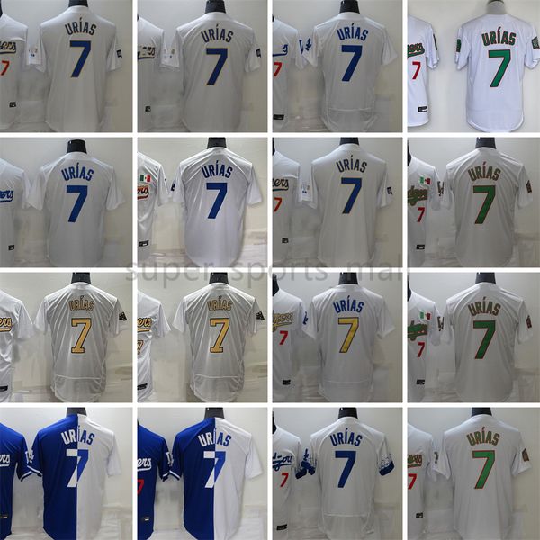 

2022 new baseball jersey 7 julio urias white stitched jerseys men size s--xxxl, Blue;black