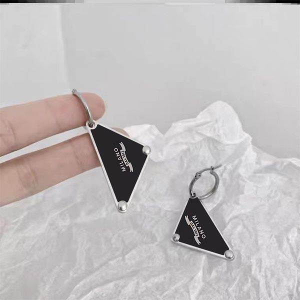 

chandelier classic earrings triangle charm designer letter circle europe america women pendant studs for party jewelry gift, Silver