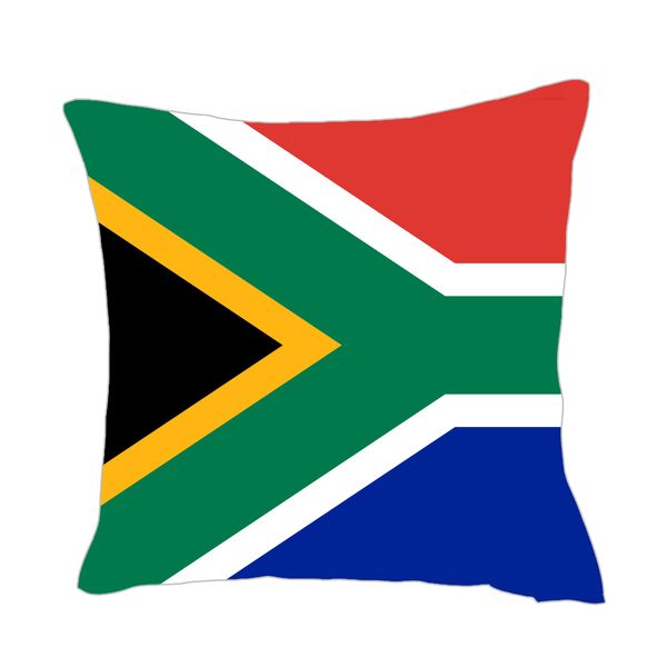 

south africa flag throwpillow cover factory supply good price polyester satin pillow cover
