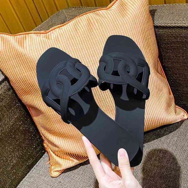 

designer slipper herme pig slipper fashion slippers nose female aloha suer vacation wear flat bottom sandals beach flat heel sandals h slipp, Black