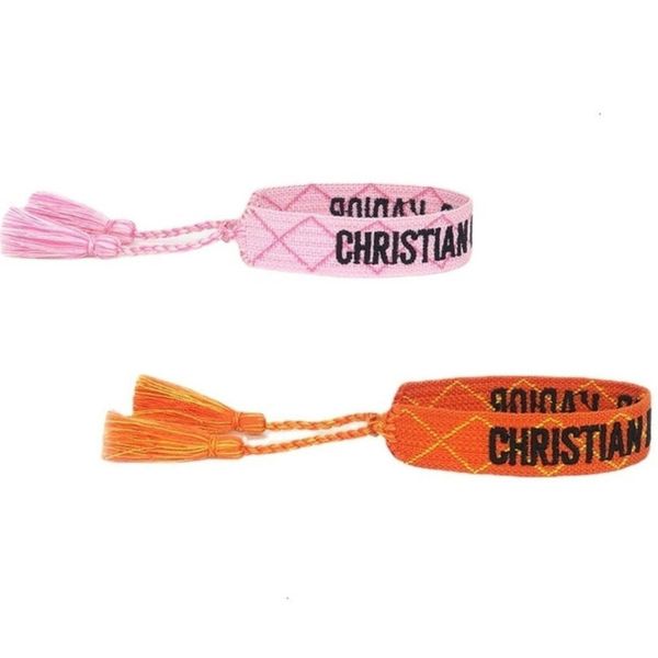 

fashion brand classic bracelets chains jewelry bangles handmade embroidered link woven tassel adjustable women men lover gift chain bangle e, Black