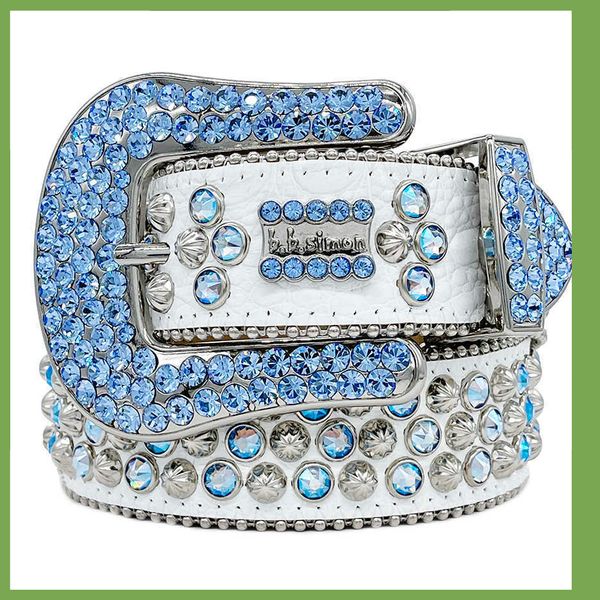 

2022 designer belt bb simon belts for men women shiny diamond belt white cintura uomo boosluxurygoods99811, Black;brown