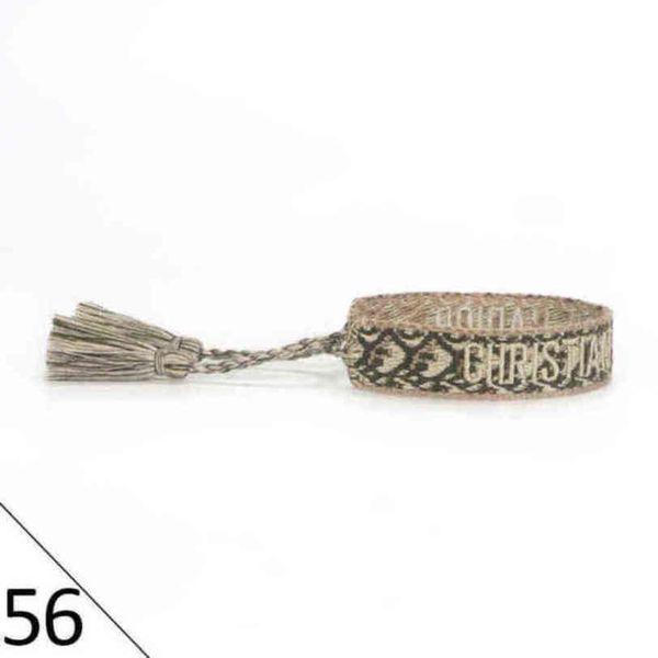 

brand fashion bracelets woven friendship for womens handmade braided luxury bracelet designers with tassel print embroidery mens jewelry ban, Golden;silver