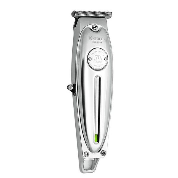 

kemei professional hair trimmer full body metal material carbon steel blade clipper usb charging suitable for engraving pushing white3167