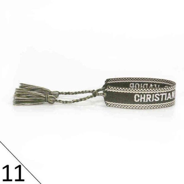 

luxury brand braided bracelet adjustable woven friendship bangle for womens mens designer letter embroidery rope bracelets jewelry gift code, Golden;silver