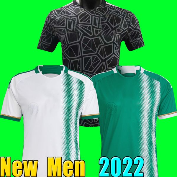 

2022 algerie special soccer jerseys mahrez feghouli brahimi argelia home away bennacer atal slimani belaili bounedjah 22 23 football shirt m, Black;yellow