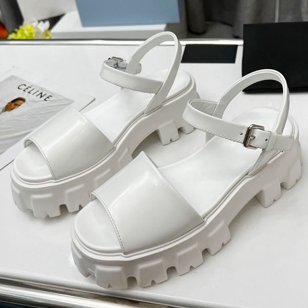 

brushed leather monolith sandals leather traditionally used for fine classic footwear is reinterpreted in these modern unexpected sandal des, Black