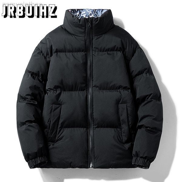 

parkas korean fashion solid colors bubble men coat winter jacket hipster zipper parkas harajuku khaki black puffer jackets 5xl