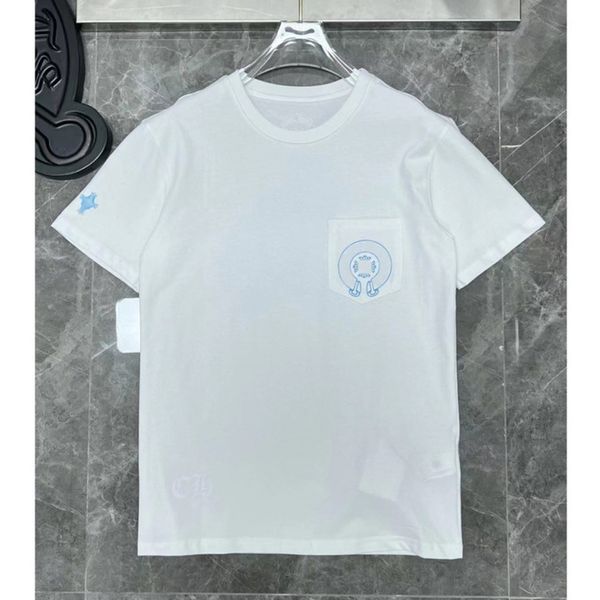 

men's summer t shirts ch luxury brand man t-shirt women cross sanskrit tees letter designer tshirts boy classic round neck shirt horse, White;black