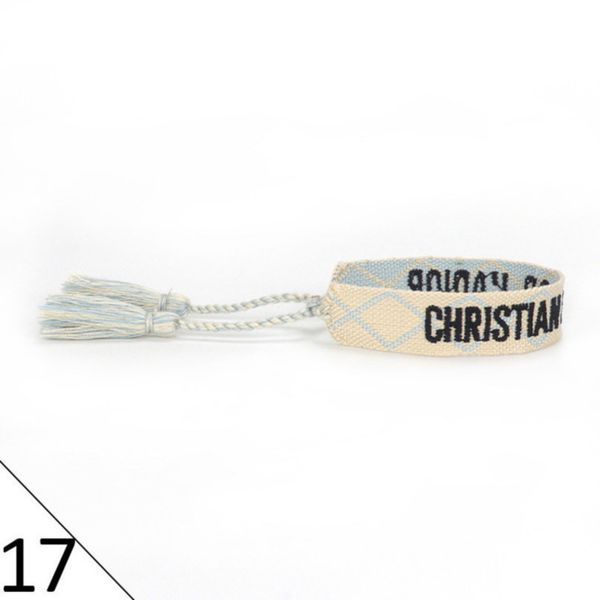

luxury brand braided bracelet adjustable woven friendship bangle for womens mens designer letter embroidery rope bracelets jewelry gift code, Golden;silver