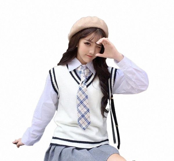 

women's tanks & camis women's tanks & camis fashion sweet vest autumn korean version of the college wind japanese lap knit casual, White