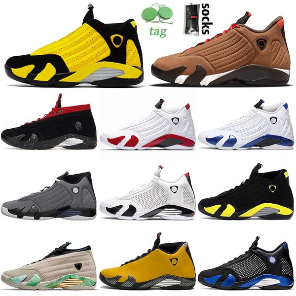 

jumpman 14 14s basketball shoes for mens women black yellow winterized candy cane hyper royal red lipstick light graphite fortune sports