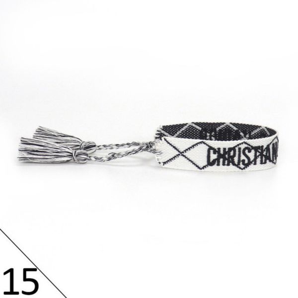 

brand luxury braided bracelet adjustable woven friendship bangle for womens mens designer letter embroidery rope bracelets jewelry gift code, Golden;silver