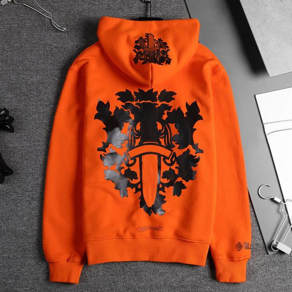 

classic luxury men's jackets fashion sweatshirts ch zipper hoodies women men pullover hooded designer horseshoe sanskrit sweater loose, Black;brown