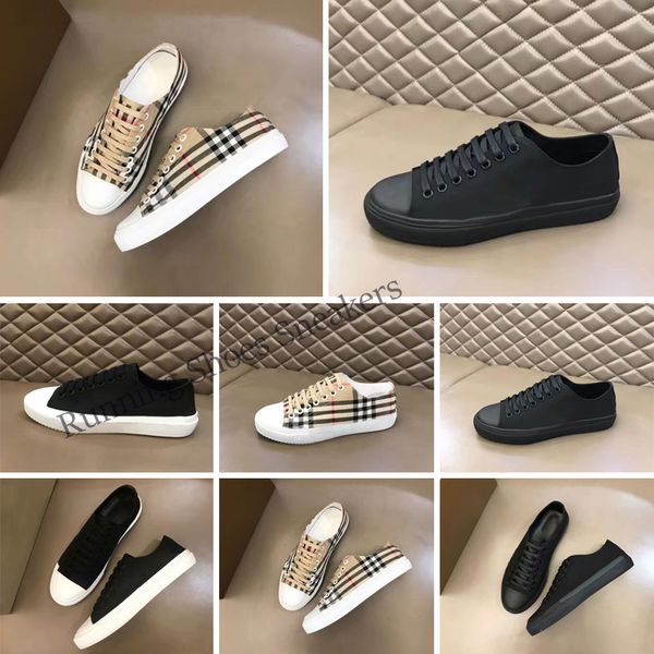 

canvas casual shoes designer sneakers men's cotton gabardine print mesh trainer brown black stripe lace up sneaker 35-45