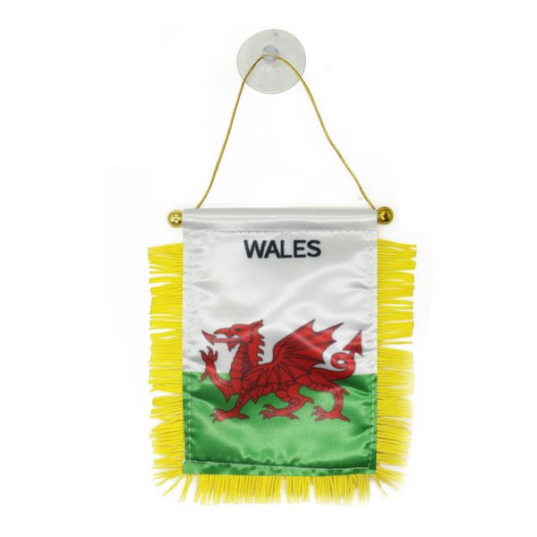

wales window hanging flag 10x15 cm double sided mini hanging flags with suction cup for home office door decor