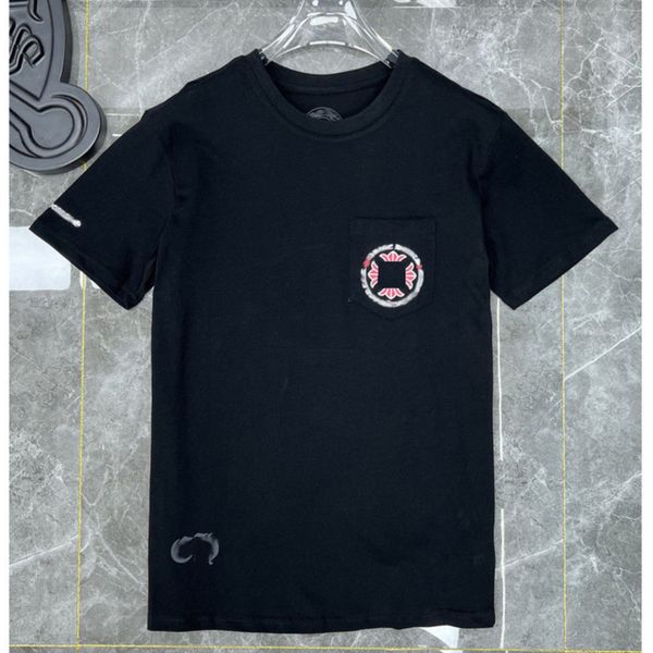 

mens brand summer t shirts horseshoe flower tees ch man classic cross t-shirts women shirt sanskrit letter designer tshirts luxury boy hip, White;black