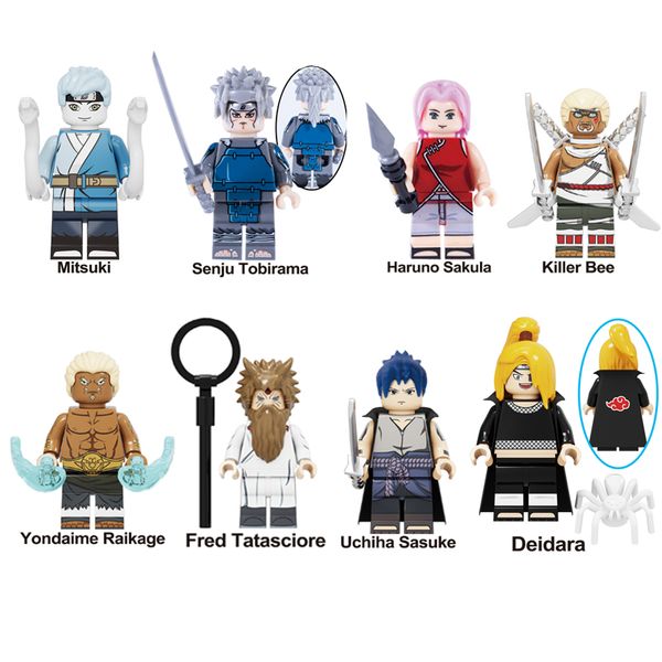 

kf naruto minifigs mini toy figures sakula fred tatasciore uchiha sasuke deidara building blocks