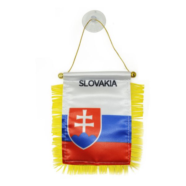 

slovakia window hanging flag 10x15 cm double sided mini hanging flags with suction cup for home office door decor
