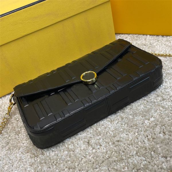 

mini wallet on chain with pouches bag 3 piece set designer hand-painted printed geometric flap magnetic buckle handbag 3pcs set leather shou