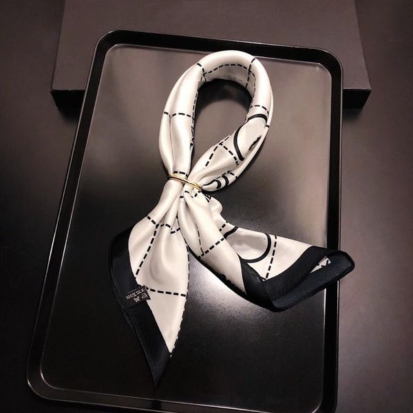 

designer silk scarf famous brand c with logo fashion pattern scarves women shawl size 50 50cm196h, Blue;gray