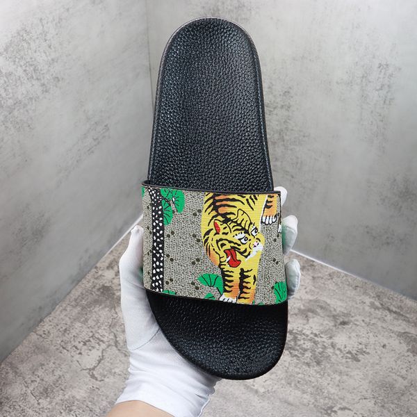 

men&women summer rubber sandals beach slide casual slippers ladies comfort shoes print flower dust bag card9999, Black