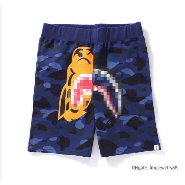 

shark mens designer men summer camouflage short pant sports shorts panties fashion street length drawstring pants knee beach yz6, White;black