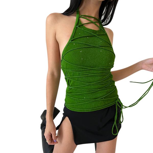 

women's t-shirt & tees a sleeveless halter with slick-cut body, White