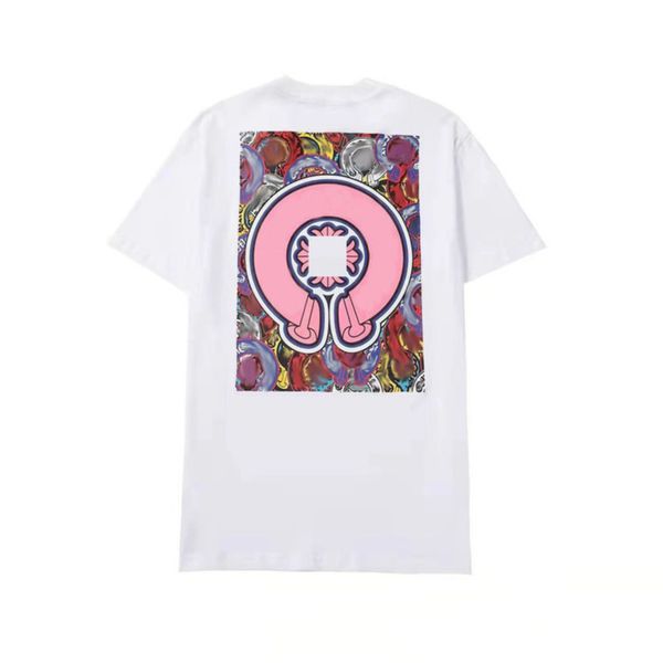 

fashion luxury mens t shirts ch brand men tees horseshoe cross designer tshirts summer loose women shirt classic man hip hop sweater sanskr, White;black