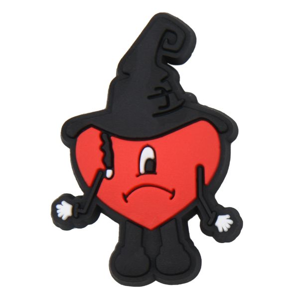 

shoe parts accessories halloween custom rubber bad bunny croc shoe charms ready to ship, White;pink