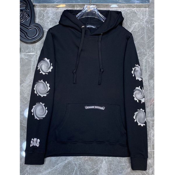 

men's fashion luxury sweatshirts classic ch zipper hoodies women men loose pullover hooded designer horseshoe sanskrit hoodie sweater j, Black