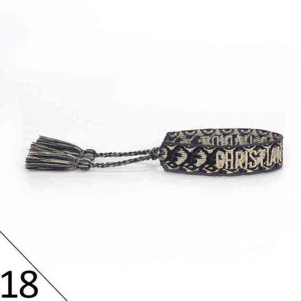 

luxury brand braided bracelet adjustable woven friendship bangle for womens mens designer letter embroidery rope bracelets jewelry gift code, Golden;silver