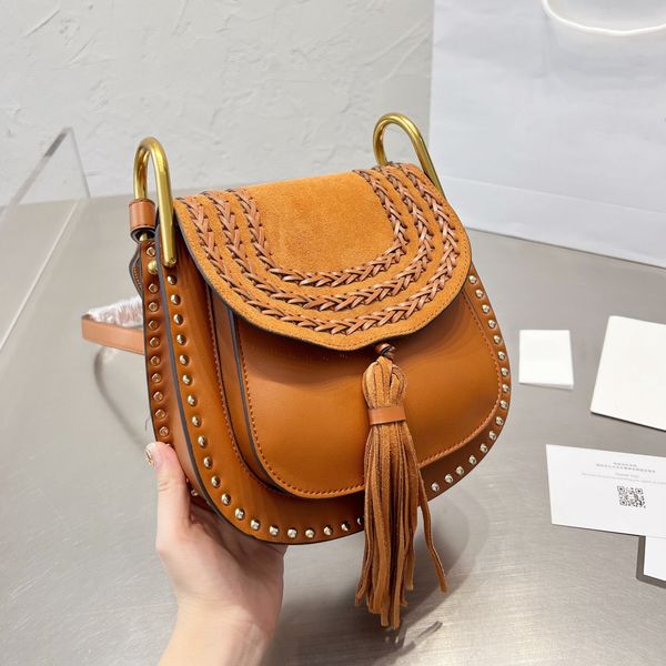 

evening bags cowhide women handbags designer bag round saddle tassel shoulder bags hard girls fashion purses