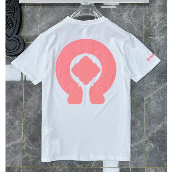 

men's designer ch t shirts brand man t-shirt summer women cross sanskrit luxury tees letter tshirts classic boy loose round neck shirt, White;black