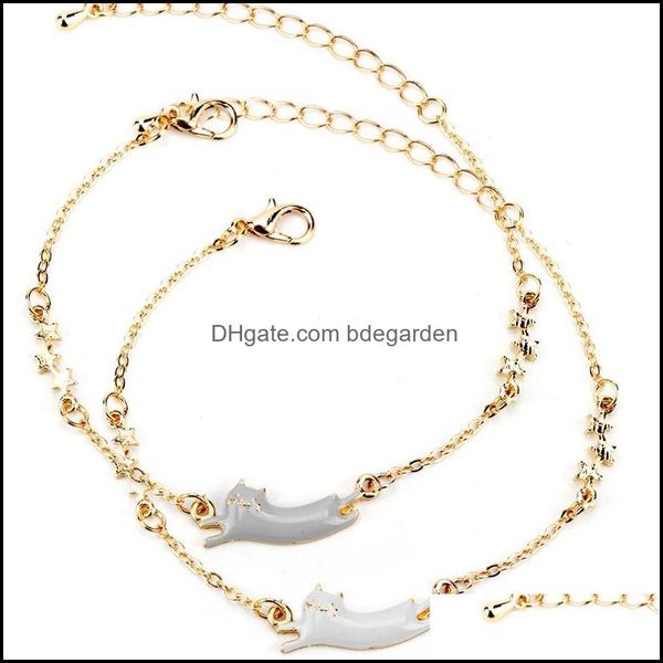 

charm bracelets charm bracelets heyu cute cat bracelet chain diy jewelry gifts for girl women wristbands drop delivery 2021 bdegarden dh2jw, Golden;silver