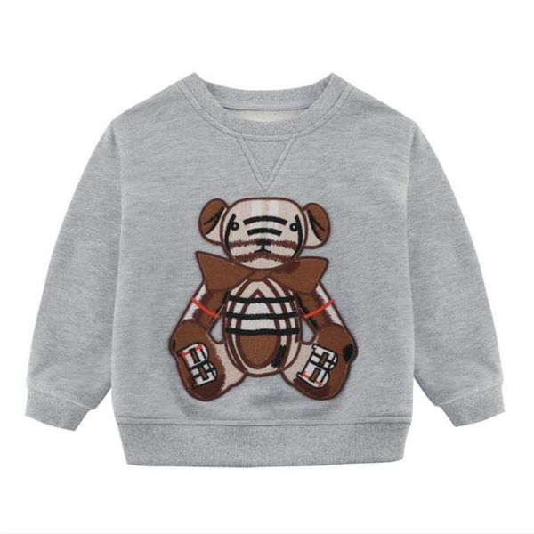 

2 colors boys girls brand sweaters pullover cartoon bear kids long sleeve sweatshirt cotton children sweater spring fall girl clothing262r, Blue