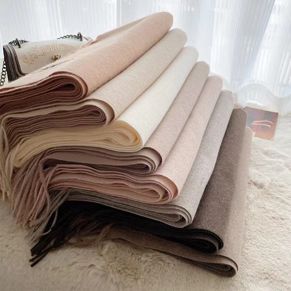 

2022 cashmere scarf fashion designer scarves winter men women quality soft thick shawl scarfs fashion scarve 4 season pure colour keep warm, Blue;gray