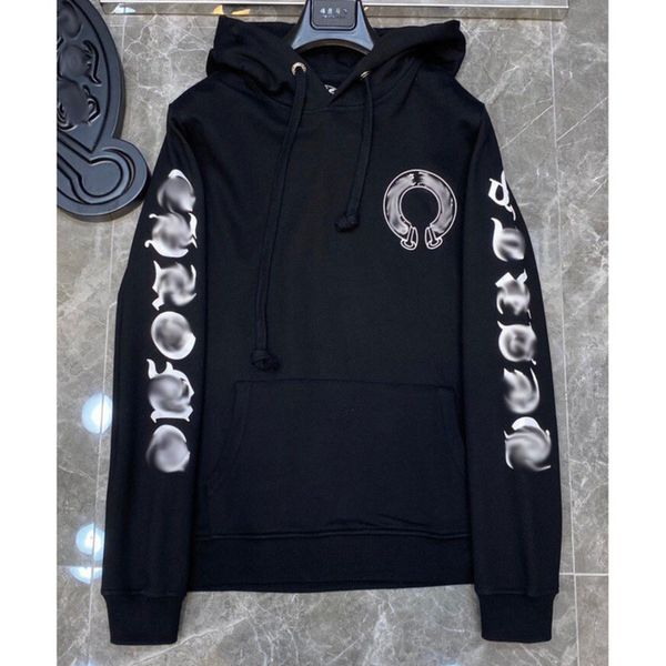 

men's luxury fashion sweatshirts classic brand ch zipper hoodies women men loose pullover hooded designer horseshoe hoodie sweater jack, Black