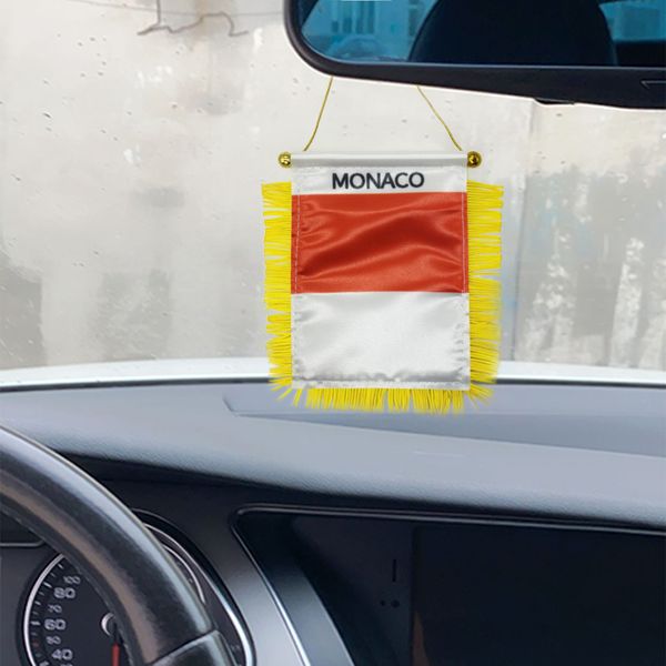 

monaco window hanging flag 10x15 cm double sided mini hanging flags with suction cup for home office door decor
