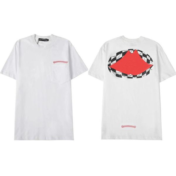 

mens brand fashion t shirts horseshoe flower tees ch summer man cross t-shirts women shirt sanskrit letter designer tshirts luxury boy hip, White;black